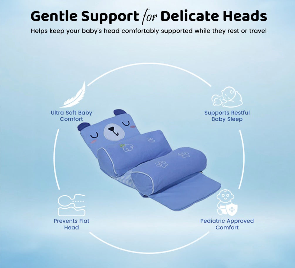 Baby Shaping Head Support Pillow - Assorted Colour