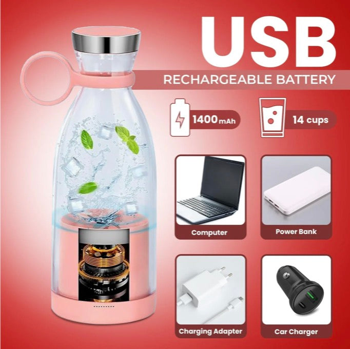 Electric Portable Mini Juicer Bottle | Wireless Personal Size Juicer Blender